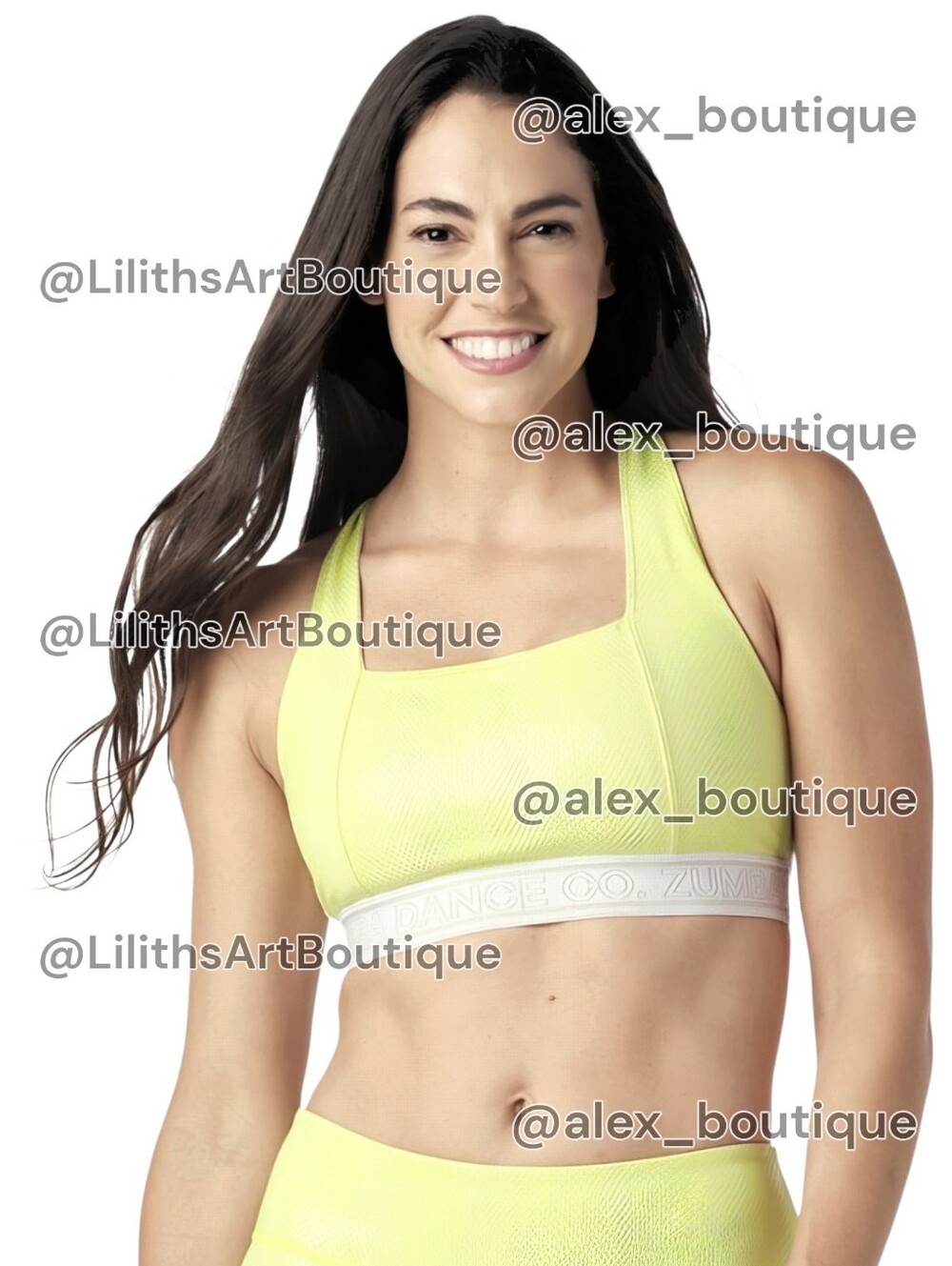 Zumba Dance Co. Sport Bra Caution Size M (G001)